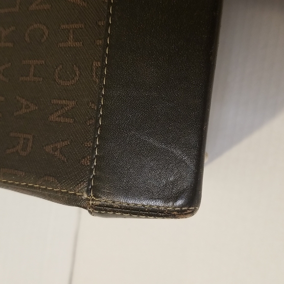 rare CHARLES JOURDAN Paris leather handbag brown rectangular purse Vintage - Picture 4 of 12